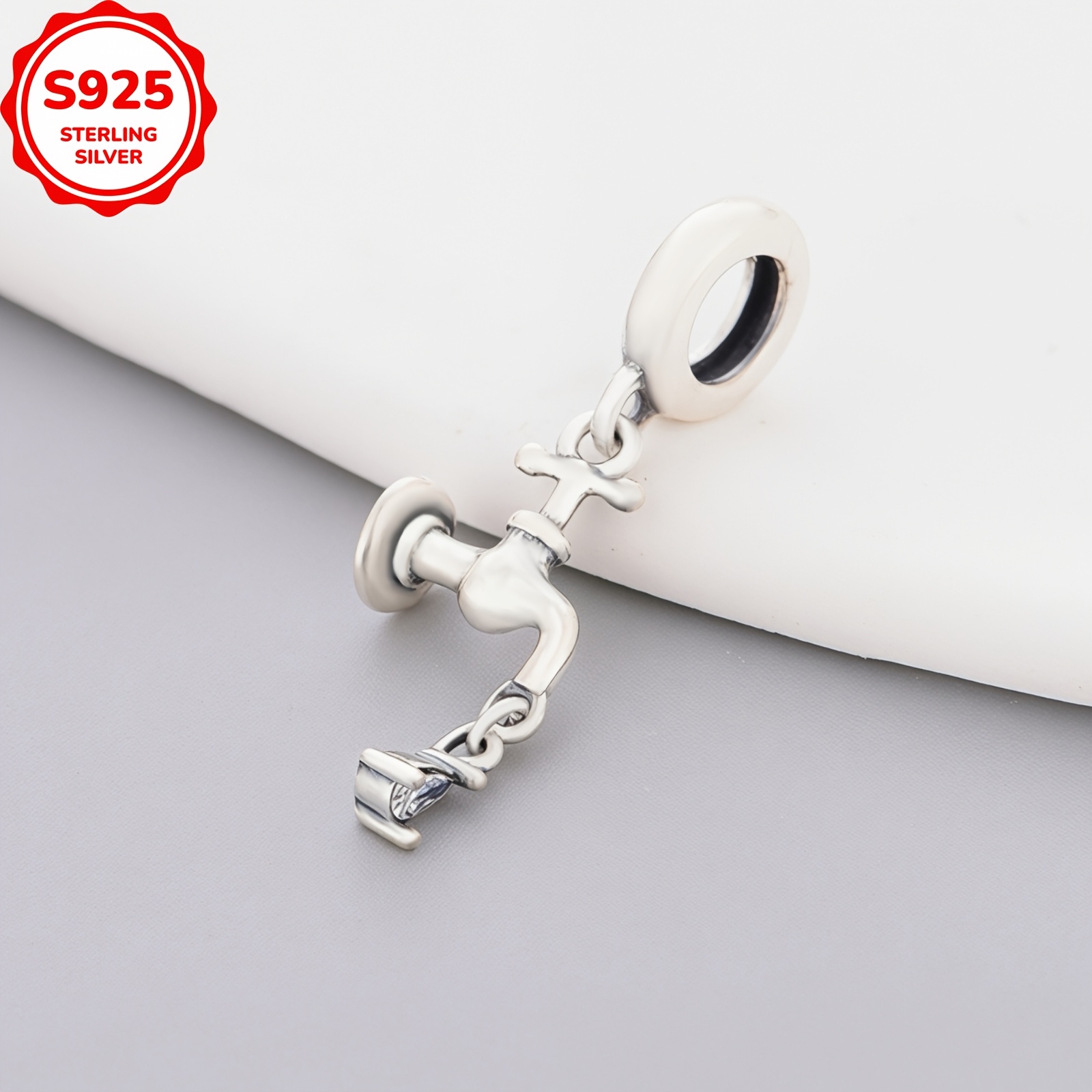 Women's 925 Sterling Silver Faucet Pendant, Gift Idea